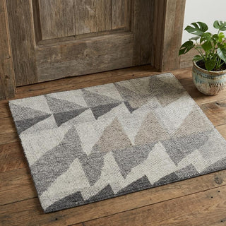 Home Outfitters 2' X 3' Gray and Ivory Wool Geometric Hand Knotted Area Rug