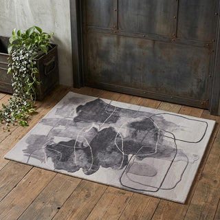 Home Outfitters 2' X 3' Gray and Ivory Abstract Hand Tufted Area Rug