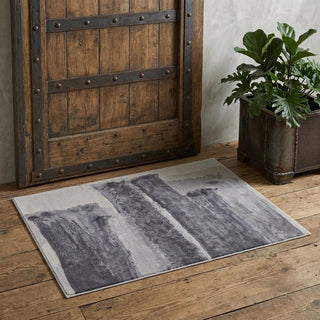Home Outfitters 2' X 3' Dark Gray and Ivory Abstract Hand Tufted Area Rug