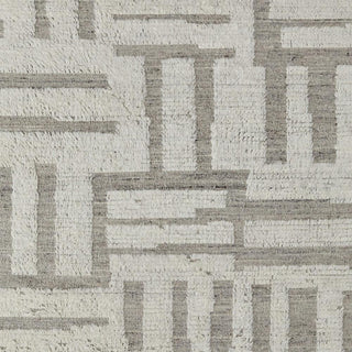 Home Outfitters 2' X 3' Gray and Ivory Wool Geometric Hand Woven Area Rug