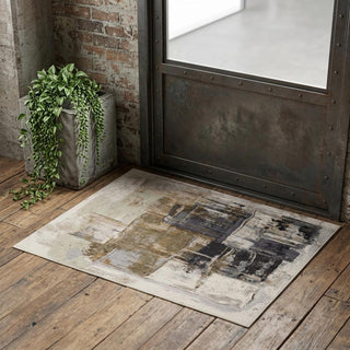 Home Outfitters 2' X 3' Gray Black and Brown Abstract Power Loom Area Rug
