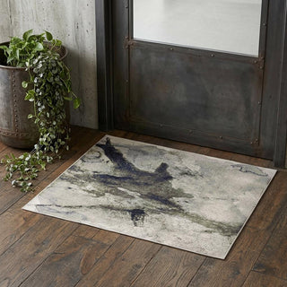 Home Outfitters 2' X 3' Gray Black and Brown Abstract Power Loom Area Rug