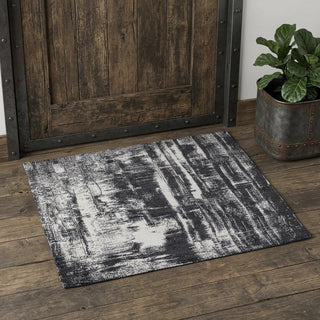 Home Outfitters 2' X 3' Black and Gray Abstract Hand Woven Area Rug