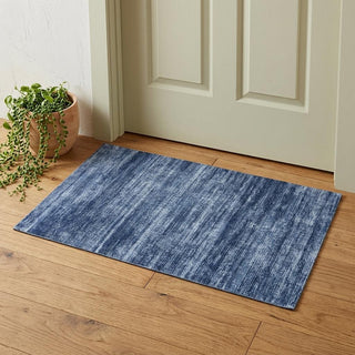 Home Outfitters 2' X 3' Blue and Gray Power Loom Area Rug