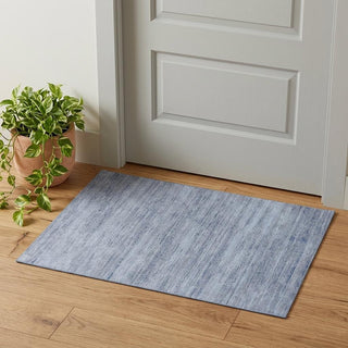 Home Outfitters 2' X 3' Blue and Ivory Power Loom Area Rug
