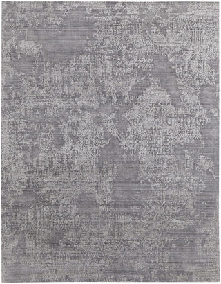 Home Outfitters 2' X 3' Gray Abstract Hand Woven Worn Faded Area Rug