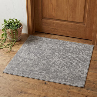 Home Outfitters 2' X 3' Gray and Silver Abstract Hand Woven Worn Faded Area Rug
