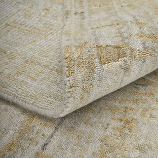 Home Outfitters 4' X 6' Yellow and Ivory Abstract Hand Woven Area Rug