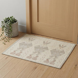 Home Outfitters 2' X 3' Gray and Red Wool Geometric Hand Knotted Area Rug