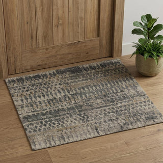 Home Outfitters 2' X 3' Gray Taupe and Ivory Wool Abstract Hand Knotted Area Rug