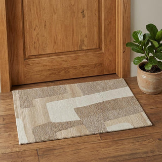 Home Outfitters 2' X 3' Brown Tan and Ivory Wool Abstract Hand Tufted Area Rug