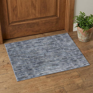 Home Outfitters 2' X 3' Blue Ivory and Tan Abstract Power Loom Area Rug