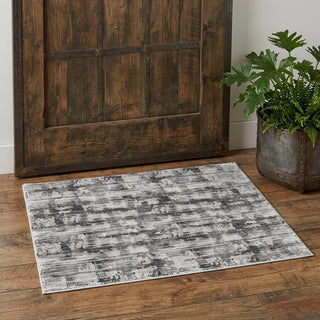 Home Outfitters 2' X 3' Gray and Ivory Abstract Power Loom Area Rug