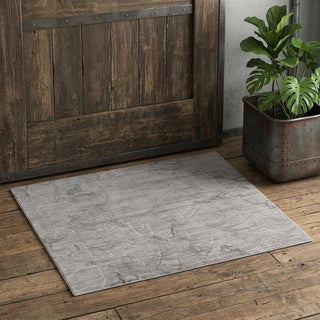Home Outfitters 2' X 3' Gray and Ivory Abstract Hand Woven Worn Faded Area Rug