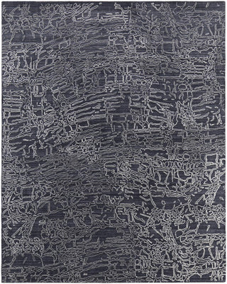 Home Outfitters 4' X 6' Black Gray and Ivory Abstract Hand Woven Area Rug