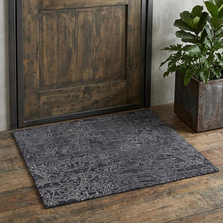 Home Outfitters 2' X 3' Black Gray and Ivory Abstract Hand Woven Area Rug