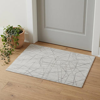 Home Outfitters 2' X 3' Gray and Ivory Abstract Hand Woven Area Rug