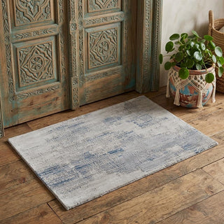 Home Outfitters 2' X 3' Gray Taupe and Blue Abstract Hand Tufted Area Rug