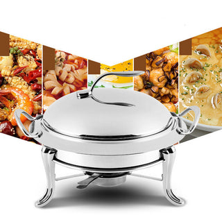 11" Silver Stainless Steel Chafing Dish With Stand (SKU 568986)