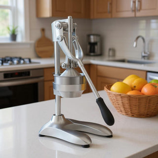 7" Silver Stainless Steel Manual Juicer product image
