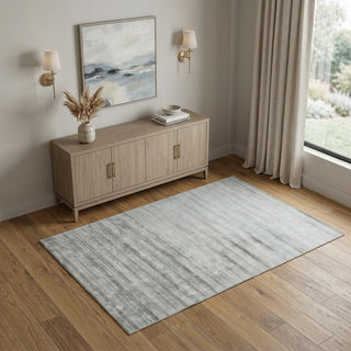 Home Outfitters 4' X 6' Silver And Gray Abstract Hand Woven Area Rug