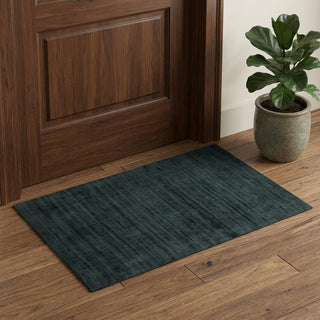 Home Outfitters 2' X 3' Charcoal And Black Abstract Hand Woven Area Rug