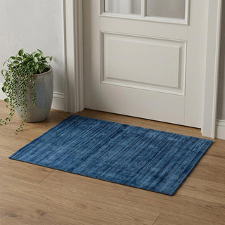 Home Outfitters 2' X 3' Dark Blue Striped Hand Woven Area Rug