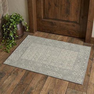 Home Outfitters 2' X 3' Gray And Ivory Wool Southwestern Hand Hooked Area Rug