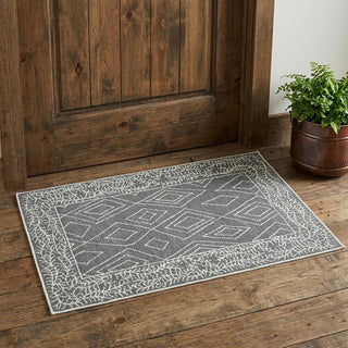 Home Outfitters 2' X 3' Gray And Ivory Wool Geometric Hand Hooked Area Rug