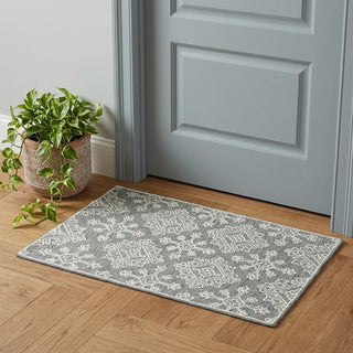 Home Outfitters 2' X 3' Gray And Ivory Wool Oriental Hand Hooked Area Rug