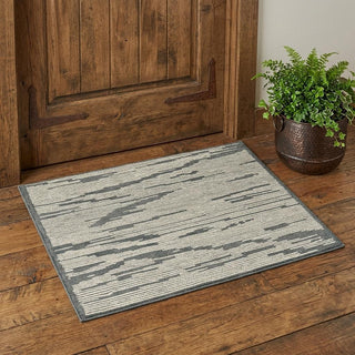 Home Outfitters 2' X 3' Dark Gray And Ivory Wool Abstract Hand Hooked Area Rug