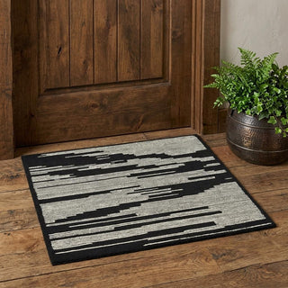 Home Outfitters 2' X 3' Black And Ivory Wool Abstract Hand Hooked Area Rug