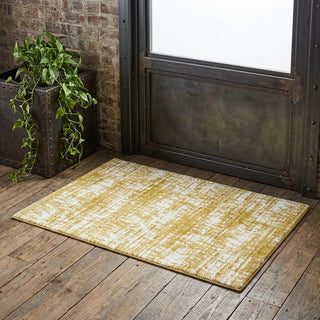 Home Outfitters 2' X 3' Gold And Ivory Abstract Area Rug