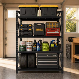 Metal Storage Shelving Unit, 4-Tier 6000LBS Adjustable Garage Shelving Rack, 47.24" W x 19.69" D x 71.65" H, Steel Storage Shelf Organizer for Garage, Workshop, Basement, Pantry