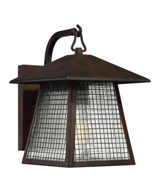 12" High, 1-Light Valiant Bronze Finish with Clear Seedy Glass Outdoor Wall Lantern