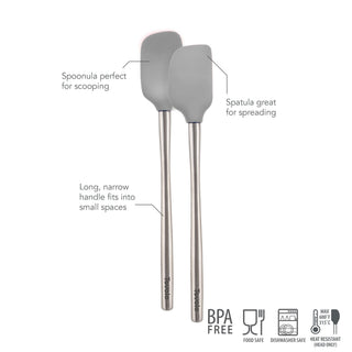 Tovolo Flex-Core® Mini Spatula + Spoonula with Stainless Steel Handle product image