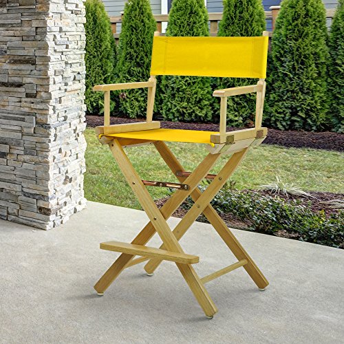 Casual Home 220-00/021-34 24" Natural Frame-Gold Canvas Director Chair Counter Height