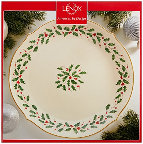 Lenox 830142 Holiday Round Serving Platter, Red & Green