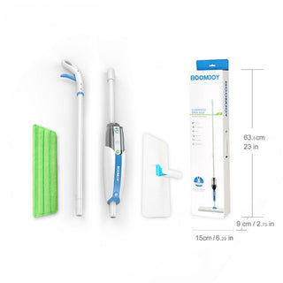 Superfine Fiber Washable Mat Spray Mop with 300ml Reusable Bottle - Blue