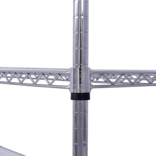 7 Tier Metal Storage Shelf with Adjustable Wire Shelving - Black, White or Pearl Silver