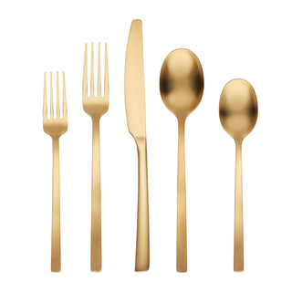 Cambridge Silversmiths Beacon Gold Satin 20-piece Flatware Set