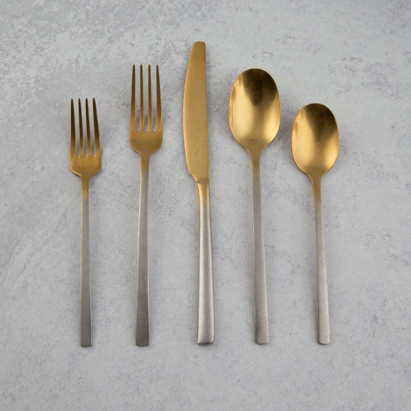 Cambridge Silversmiths Beacon Rumble Gold Ombre 20-piece Flatware Set