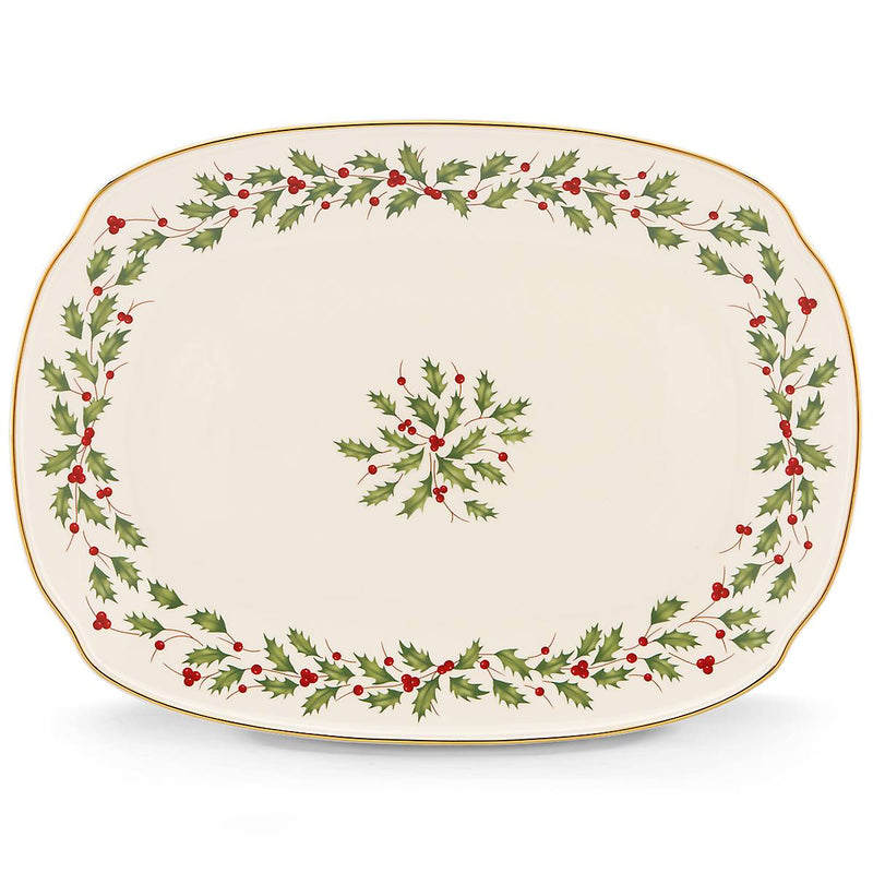Lenox 830143 Holiday Serving Platter, Red & Green