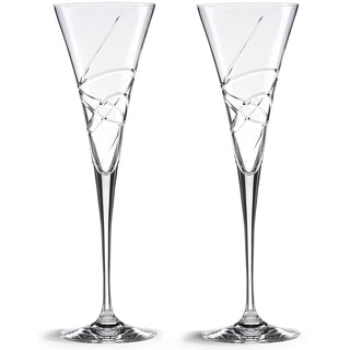 Lenox Adorn Crystal 2-Piece Toasting Flute Set, Clear