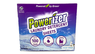 Powerizer Laundry Detergent Sheets, Up to 100 Loads