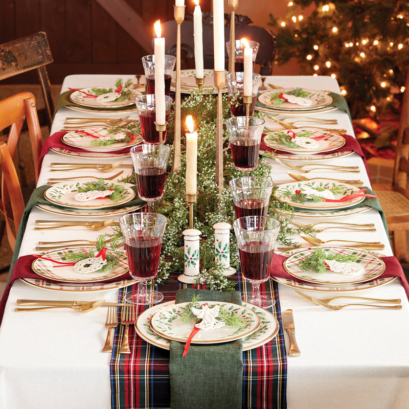 Lenox 835218 Holiday Salad Plate Set, Buy 3 Get 6,Red & Green