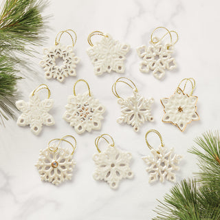 Lenox Snowflake 10-Piece Ornament Set, 0.20 LB, Multi
