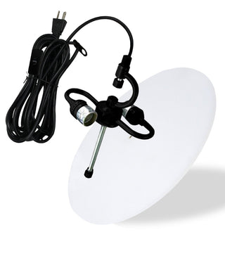 18"W 2 Light Swag Plug-In Pendant Textured Oatmeal with Diffuser Black Cord