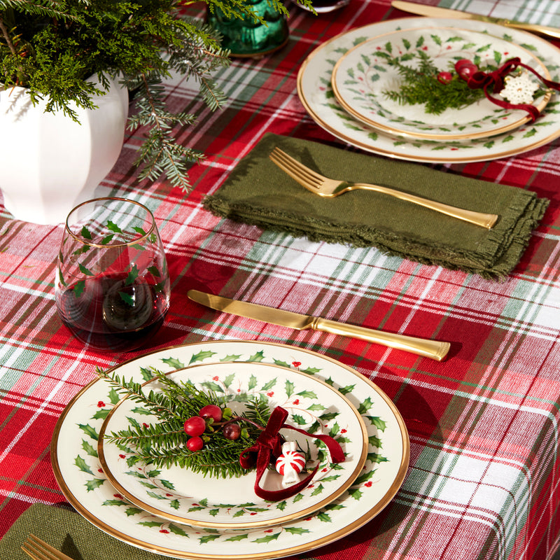 Lenox 893172 Holiday Plate & Bowl Set,Red / Green, 10.5", 12-Piece