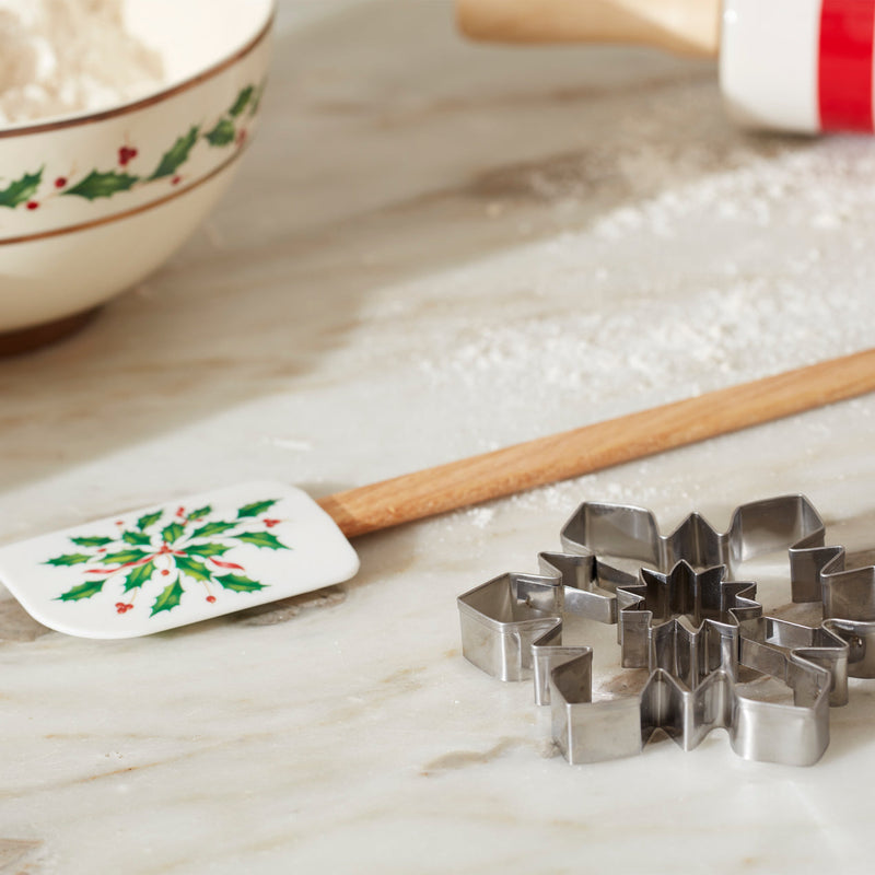 Lenox Holiday Spatula with Snowflake Cookie Cutter, 0.35, Multi
